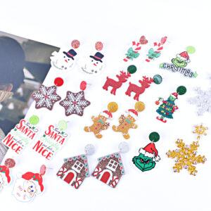 Wholesale Christmas earring Santa Claus Christmas tree OLY Exclusive