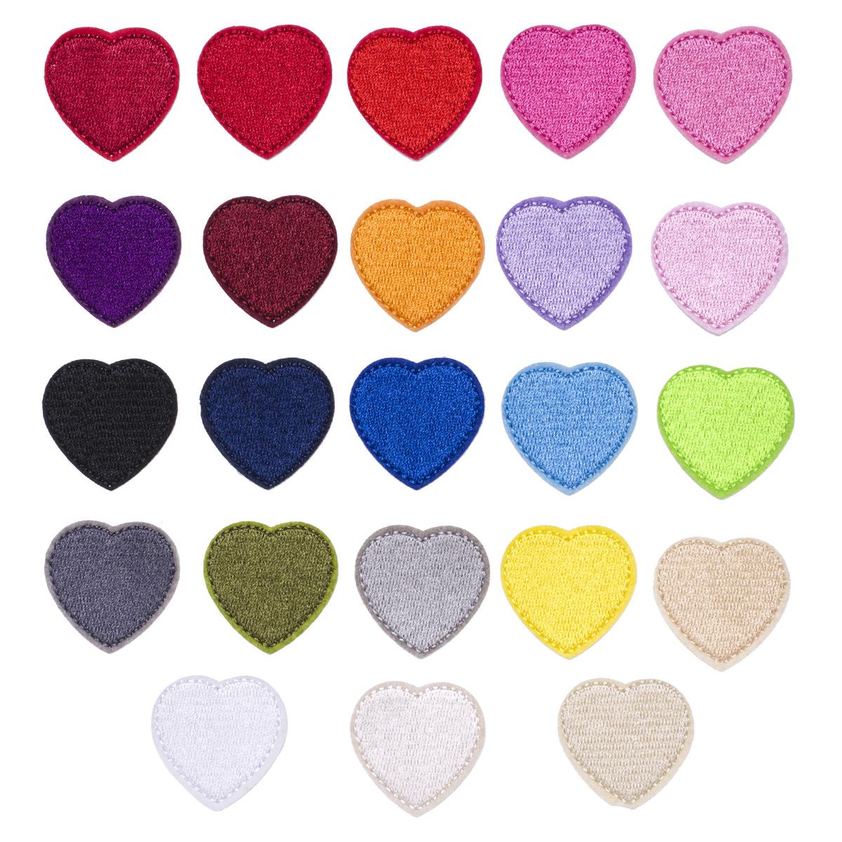 Wholesale Heart-shaped fabric patch for clothing embroidery