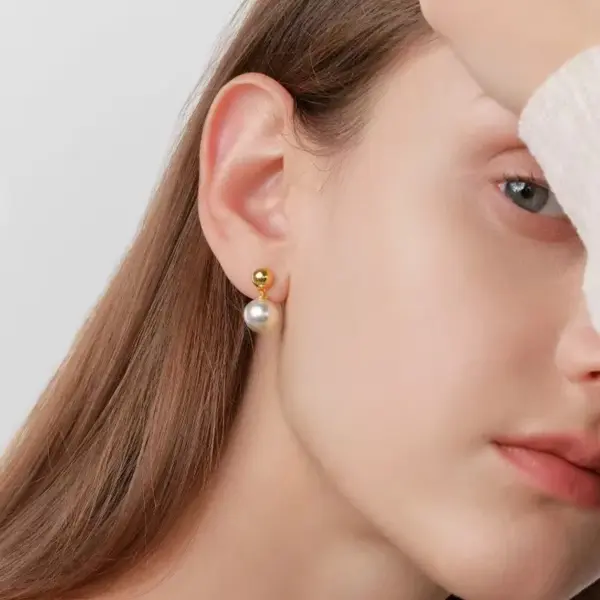 304 Stainless Steel Plastic Geometric Electroplating Acrylic Imitation Gold Casual Princess French Style Irregular Drop Earrings