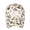 Wholesale Women's spring and summer new leopard cross elastic net ponytail baseball cap cap cap sun hat sunshade hat B798