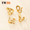 Wholesale Twisted irregular open stainless steel women's ring