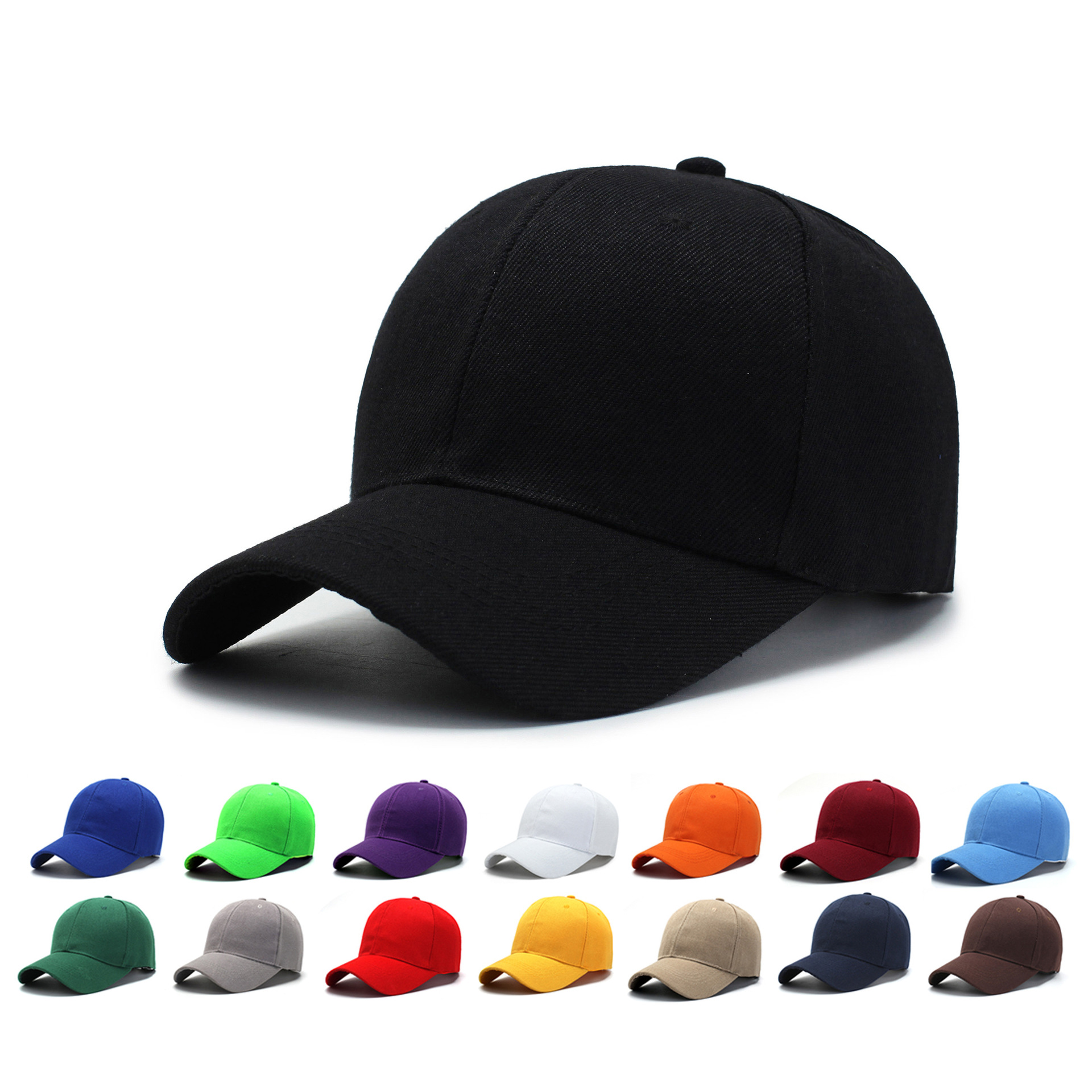 Wholesale Hat Women's Solid Color Light Plate Thickened Peaked Cap Outdoor Sun Hat Black White Maoqing Baseball Cap St