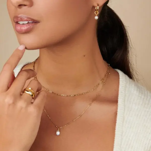 Ion Plating (IP) Solid Color Titanium Steel Retro Waterproof Non Tarnish Titanium Steel Pendant Necklace