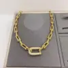 Wholesale Jewelry Casual Simple Style Horseshoe 304 Stainless Steel Zircon 18K Gold Plated White Gold Plated Plating Inlay Horseshoe Chain Necklace
