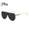 Wholesale New Metal Personalized Men's Sunglasses, High-End Cross-Border Frameless Fashionable Anti-Uv Trendy Sunglasses for Women Gold