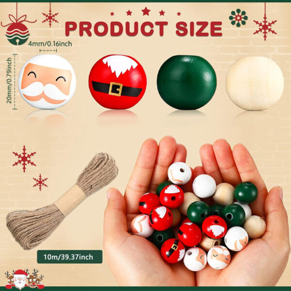 Wholesale Santa Claus wooden bead