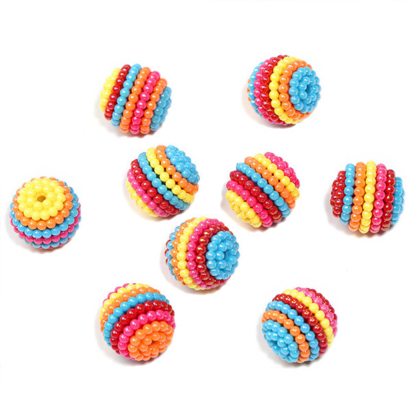 oly-377022ff094780ee56059bb1bef6be06 Wholesale Yangmei colored beaded round acrylic striped beads