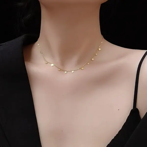 PVD Coated Real Gold Plated 18K Gold Geometric 304 Stainless Steel Fashion Waterproof Non Tarnish 304 Stainless Steel Pendant Necklace