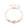 Wholesale Korean Style Small Fresh Crystal Flower Bracelet Niche Design Student Temperament Bracelet Instagram Popular Internet Celebrity Birthday Gift