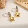 1 Pair Elegant Formal Romantic Star Heart Shape Plating Inlay Brass Zircon 18K Gold Plated Drop Earrings