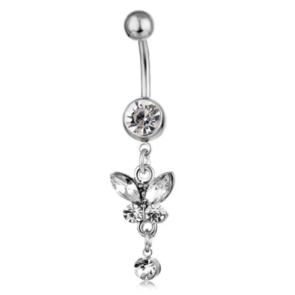 Belly Rings Fashion Bow Knot Rhinestone