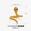 Ion Plating (IP) 18K Gold Plated Snake 304 Stainless Steel Retro Waterproof Non Tarnish Open Rings