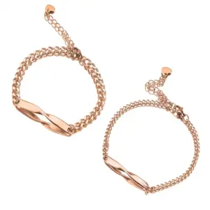 Rose Gold One Pair of Lovers / Men's: 18 5cm, Women's: 17 5cm