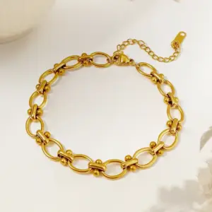 【XKB0179】Hollow Circle Bracelet / Gold