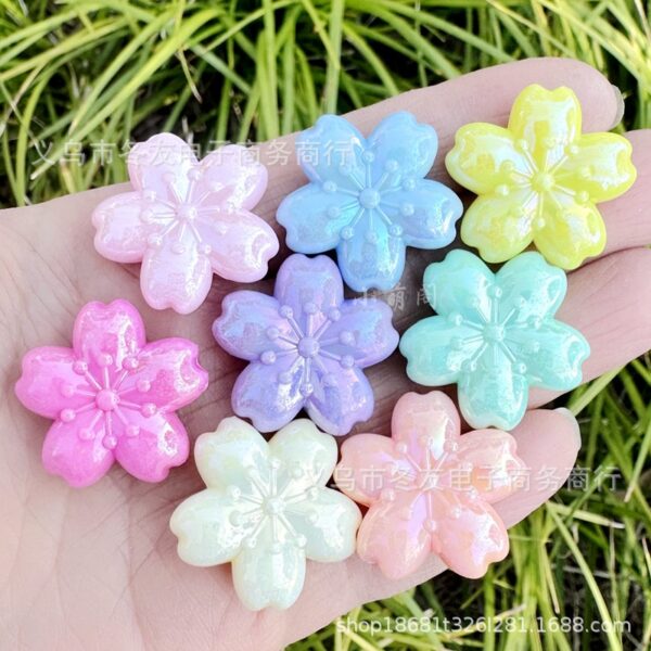 oly-378b9b43cd77db45a97980cd6a2c22d0 Wholesale Acrylic macaron-colored cherry blossom beaded necklace