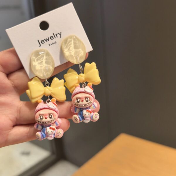 oly-378f02d13ddf695f4497748f119eed7f Wholesale Cartoon Big Mouth Chichila Bubu 925 Sier Needle Earrings