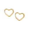 Wholesale 1 Pair Ig Style Simple Style Heart Shape Plating Titanium Steel 18k Gold Plated Earrings