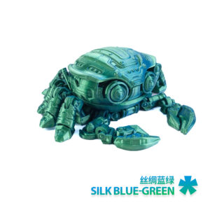 Cyber ​​crab silk blue green