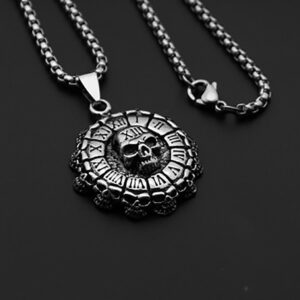 Digital skull + titanium steel chain