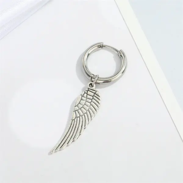 Wholesale Fashion Feather Plating 201 Stainless Steel Alloy No Inlaid Earrings