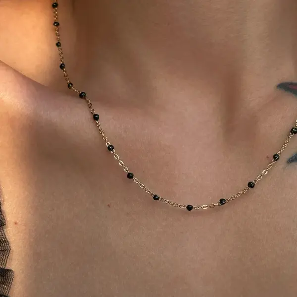 PVD Coated Colorful Stainless Steel Casual Hawaiian Waterproof Non Tarnish 304 Stainless Steel Necklace