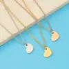 304 Stainless Steel Heart Shape PVD Coated 18K Real Gold Plated Simple Style Commute Waterproof Non Tarnish Rose Gold Gold Pendant Necklace
