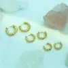 Wholesale 1 Pair Fashion Twist Plating Copper Gold Plated Earrings