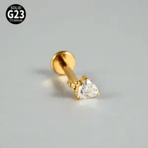 Gold 1 Heart-Shaped Zircon / Rod Thickness * Rod Length 1.2x8mm