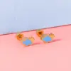 Cute Rainbow Fruit Shell Stainless Steel Ear Studs 1 Pair