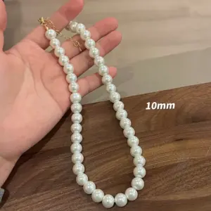 10mm Pearl Necklace [Titanium Steel Metal Does Not Fade]]