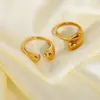 Wholesale PVD Coated Real Gold Plated Solid Color 304 Stainless Steel Commute Waterproof Non Tarnish