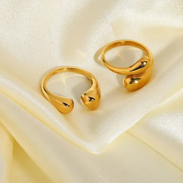 Wholesale PVD Coated Real Gold Plated Solid Color 304 Stainless Steel Commute Waterproof Non Tarnish