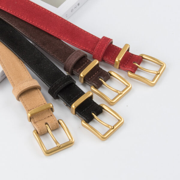 Wholesale Suede leather women's retro cowhide belt