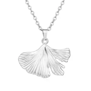 Leaf Necklace Steel Color One MS-535