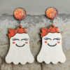 Wholesale Halloween Cute Pumpkin Wooden Earrings