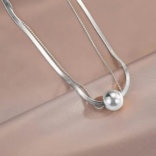 PVD Coated Real Gold Plated 18K Gold Solid Color 304 Stainless Steel Casual Simple Style Waterproof Non Tarnish 304 Stainless Steel Necklace