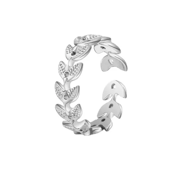 Wholesale PVD Coated 18K Gold Real Gold Plated Leaf 304 Stainless Steel Fashion Waterproof Non Tarnish