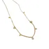 Wholesale Simple Style Solid Color Titanium Steel Inlay Zircon Necklace