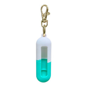 Protective case/capsule white/lake blue + metal buckle