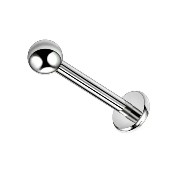 1 Piece Pure Titanium Stone-Free Simple Style Classic Style Lip Rings Solid Color Silver Polishing Lip Rings