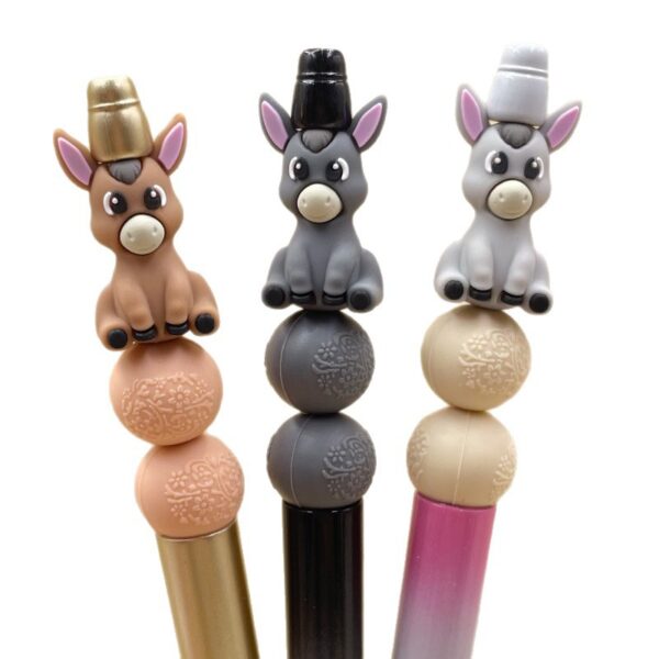 Wholesale 20pcs/packCartoon 3D Epoxy Silicone Beads Food Grade Loose Beads Focus Beads