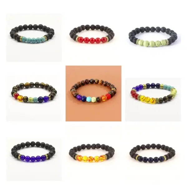 Simple Style Geometric Gem No Inlaid Natural Stone Bracelet In Bulk