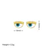 Wholesale 304 Stainless Steel Devil's Eye Ion Plating (IP) 18K Real Gold Plated Vintage Style Simple Style Roman Style Waterproof Non Tarnish Jewelry Set
