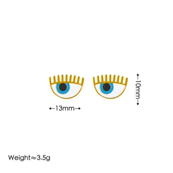 Wholesale 304 Stainless Steel Devil's Eye Ion Plating (IP) 18K Real Gold Plated Vintage Style Simple Style Roman Style Waterproof Non Tarnish Jewelry Set
