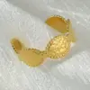 Wholesale New Gold Oval Simple Stainless Steel Ring