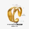 304 Stainless Steel Geometric Ion Plating (IP) 18K Gold Plated Hip-Hop Simple Style Classic Style Waterproof Non Tarnish Gold Silver Open Rings