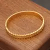 Wholesale PVD Coated 18K Gold Real Gold Plated Geometric Stainless Steel Basic Retro Modern Style Waterproof Non Tarnish Bangle