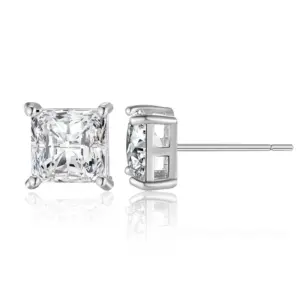 Ed010 Square Rhinestone Ear Studs