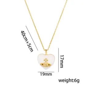 528 White Empress Dowager Love Necklace