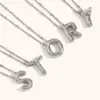 Wholesale Ig Style Simple Style Letter Stainless Steel Plating 18k Gold Plated Pendant Necklace